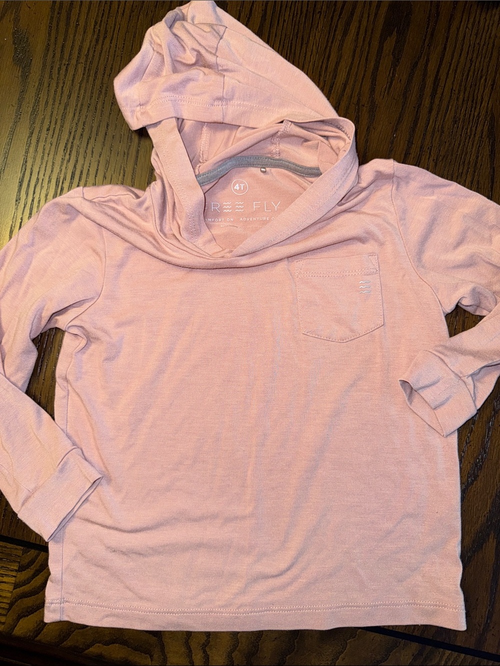 Free Fly Apparel Kids Light Red Hoodie Bamboo longsleeve